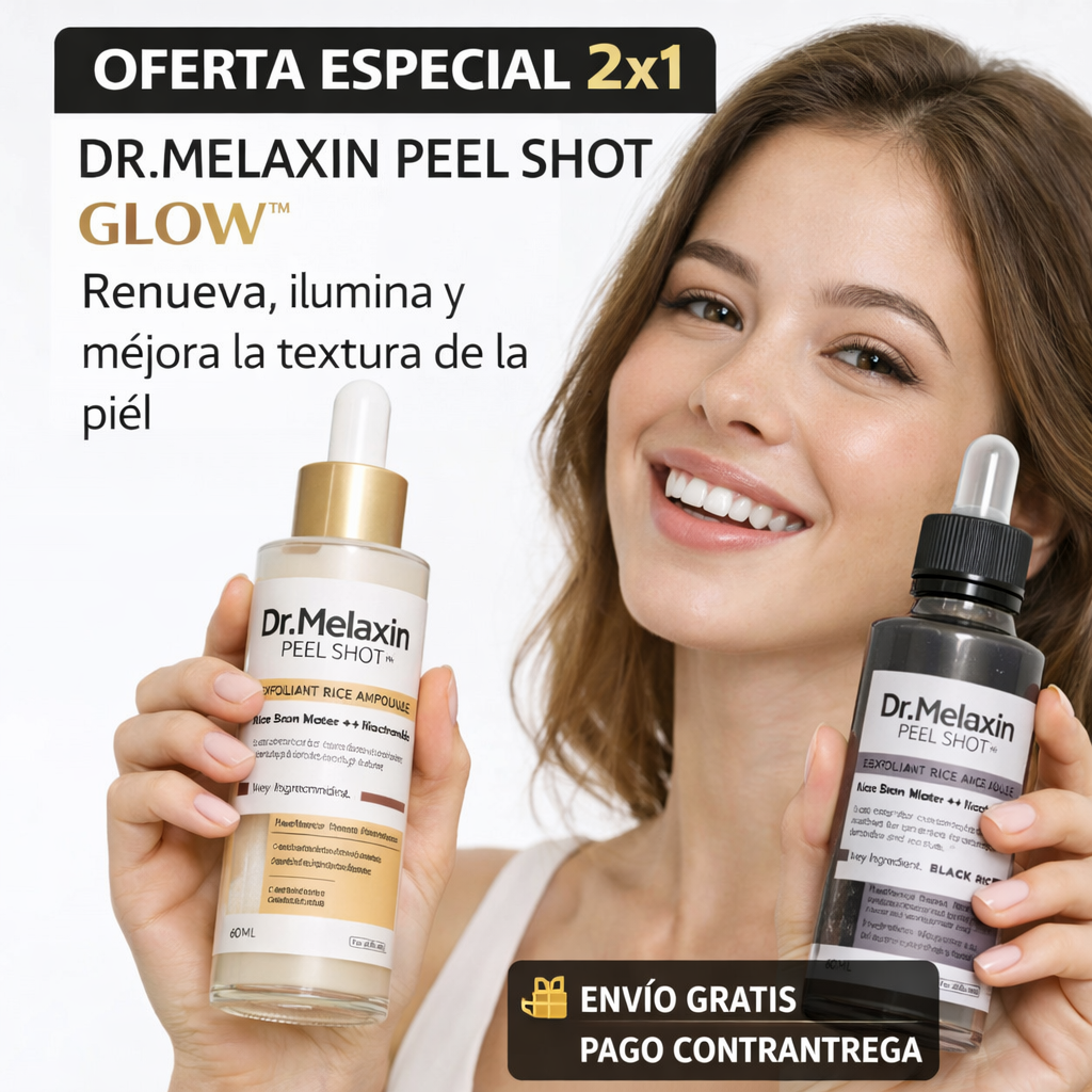 ✨ 2x1 Exclusivo: DR. MELAXIN PEEL SHOOT GLOW™ – Adiós Textura Irregular y Puntos Negros