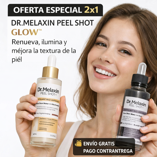 ✨ 2x1 Exclusivo: DR. MELAXIN PEEL SHOOT GLOW™ – Adiós Textura Irregular y Puntos Negros