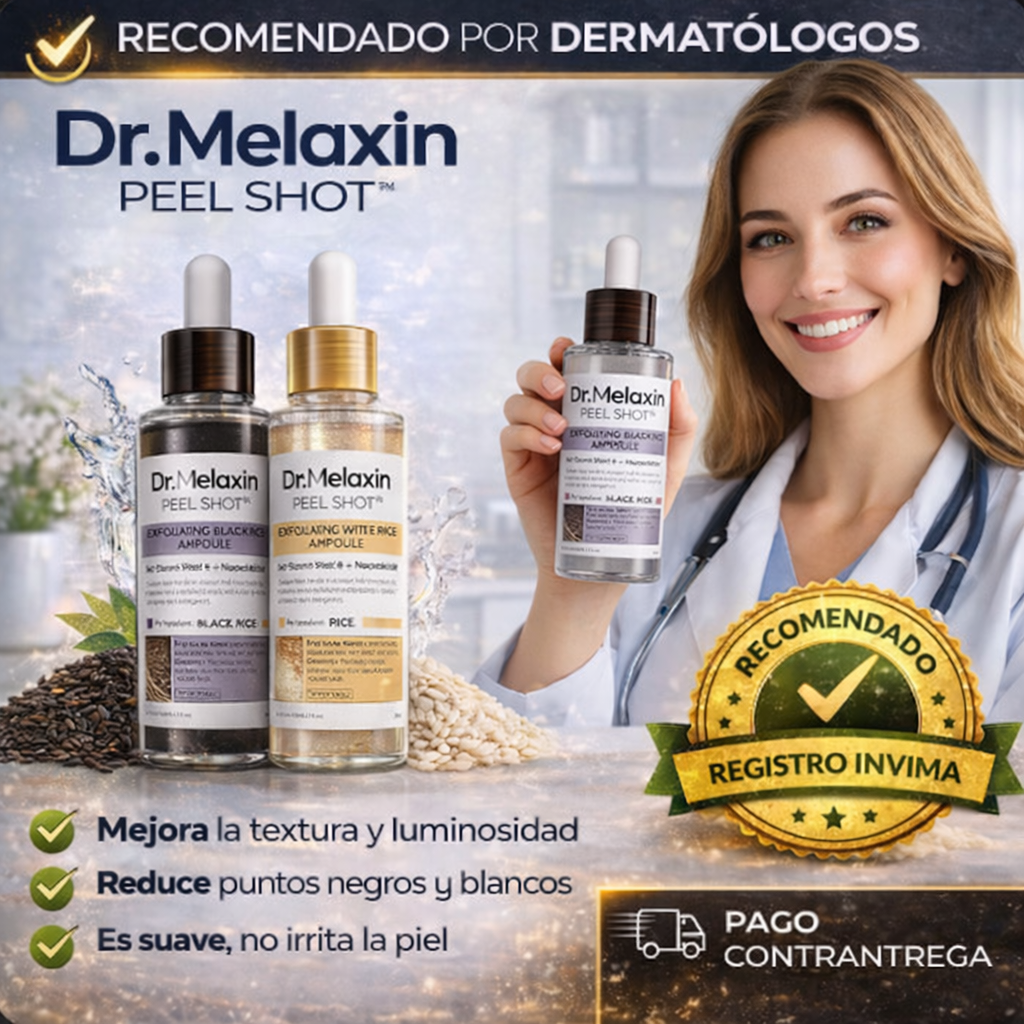 ✨ 2x1 Exclusivo: DR. MELAXIN PEEL SHOOT GLOW™ – Adiós Textura Irregular y Puntos Negros