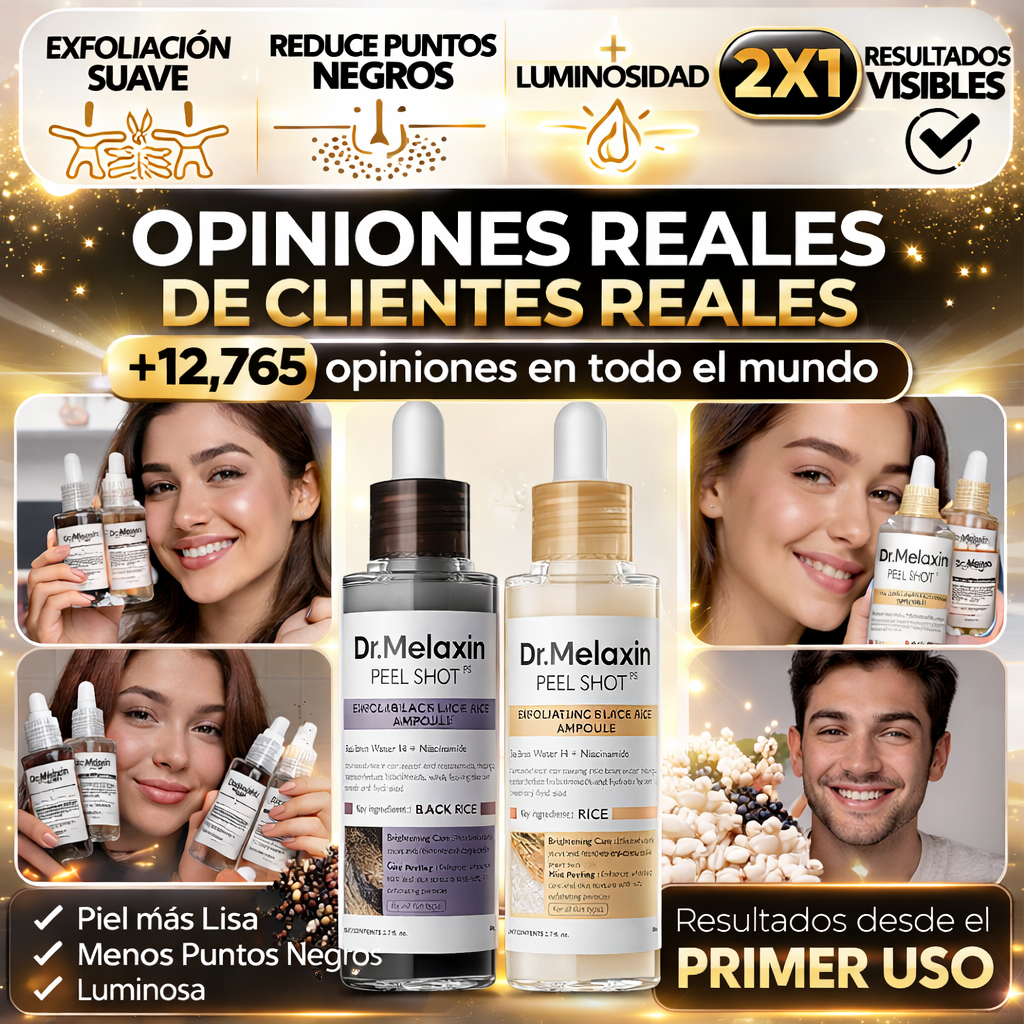 ✨ 2x1 Exclusivo: DR. MELAXIN PEEL SHOOT GLOW™ – Adiós Textura Irregular y Puntos Negros